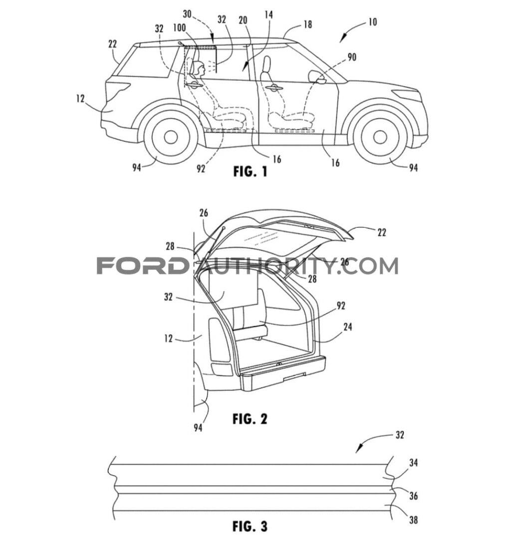 福特申请乘客显示系统专利 柔性屏可卷起收纳-金坦汽车资讯