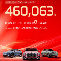 红旗品牌销量突破46万辆 新能源同比增长近三成-云溯流金坦汽车资讯