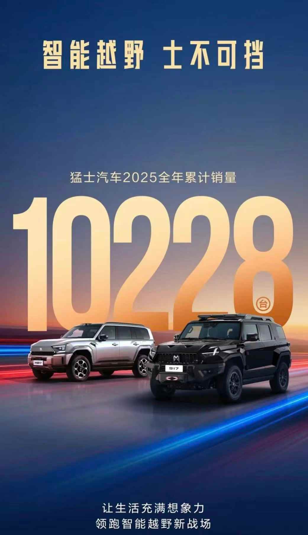 猛士汽车2025年销量破万辆同比增长38.7%-云溯流金坦汽车资讯
