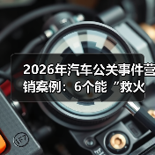 2026年汽车公关事件营销案例：6个能“救火”也能“爆红”的打法