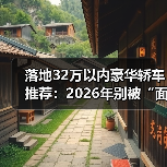 落地32万以内豪华轿车推荐:2026年别被“面子税”坑,这几台真香 落地32万以内豪华轿车推荐:2026年别被“面子税”坑,这几台真香
