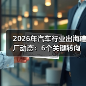 2026汽车出海建厂:从速度到合规与供应链的转型-金坦汽车资讯 2026汽车出海建厂:从速度到合规与供应链的转型-金坦汽车资讯