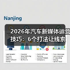 2026年汽车新媒体运营技巧：6个打法让线索量提升87%
