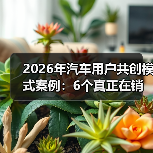 2026年汽车用户共创模式案例:6个真正在销量和口碑上翻盘的玩法 2026年汽车用户共创模式案例:6个真正在销量和口碑上翻盘的玩法