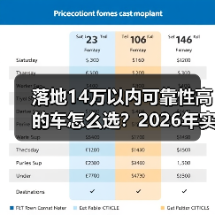 落地14万选车避坑:3个指标挑省心耐用车-云溯流金坦汽车资讯 落地14万选车避坑:3个指标挑省心耐用车-云溯流金坦汽车资讯