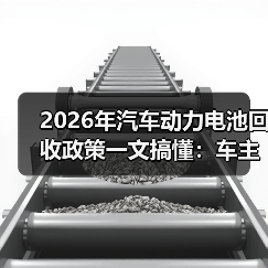2026年汽车动力电池回收政策一文搞懂：车主、4S店、回收商都要重写流程