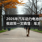 2026年汽车动力电池回收政策一文搞懂：车主、4S店、回收商都要重写流程