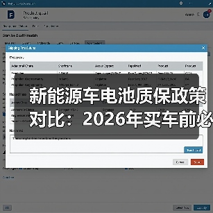 新能源车电池质保政策对比：哪些条款真正影响续航？-金坦汽车资讯