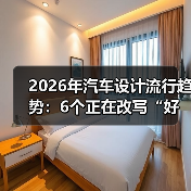 2026年汽车设计流行趋势：6个正在改写“好看与好用”的新规则