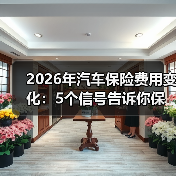 2026年汽车保险费用变化：5个信号告诉你保费怎么走、怎么省