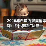 2026年汽车内容营销案例：5个爆款打法与一套可复制的增长模型