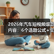 2026年汽车短视频爆款内容：6个选题公式+实测数据，让你一条就起飞