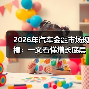 2026汽车金融市场为何暴涨？新能源、二手车推动结构性增长-金坦汽车资讯