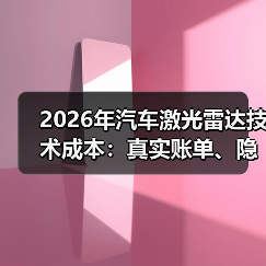 2026年汽车激光雷达技术成本到底多少？别只看单价！-金坦汽车资讯