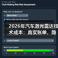 2026年汽车激光雷达技术成本到底多少？别只看单价！-金坦汽车资讯