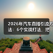 2026汽车直播引流怎么破？答案就在“可验证信任”里-金坦汽车资讯
