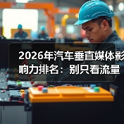 2026汽车垂直媒体影响力排名：为什么转化才是最终考验？-金坦汽车资讯