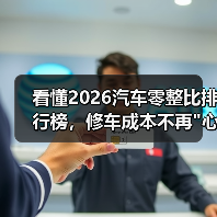 看懂2026汽车零整比排行榜,修车成本不再"心在滴血 看懂2026汽车零整比排行榜,修车成本不再"心在滴血