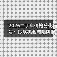 2026二手车价格分化信号:抄底机会与陷阱揭秘 2026二手车价格分化信号:抄底机会与陷阱揭秘