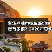 豪华品牌中型车降价幅度有多狠?2026年真实成交与砍价套路全拆解 豪华品牌中型车降价幅度有多狠?2026年真实成交与砍价套路全拆解
