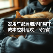 家用车配置选择和用车成本控制建议，5招省钱又省心