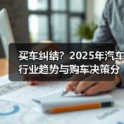 买车纠结？2025年汽车行业趋势与购车决策分析指南