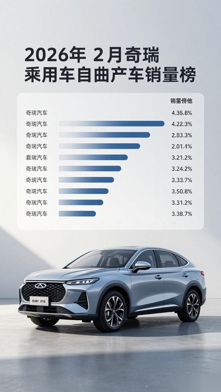 2026年2月乘用车自主品牌销量榜：奇瑞跃升次席，零跑跻身前十丨盖世汽车研究院